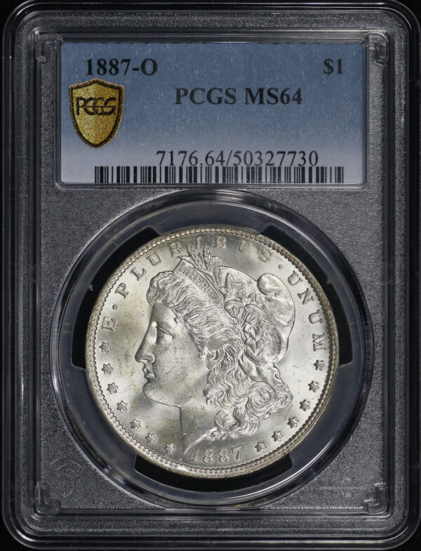 Obverse of this 1887-O Morgan Dollar PCGS MS-64