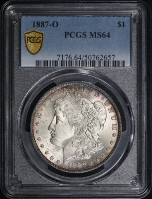 Obverse of this 1887-O Morgan Dollar PCGS MS-64