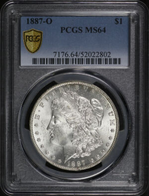 Obverse of this 1887-O Morgan Dollar PCGS MS-64