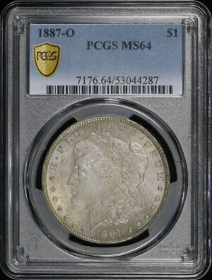 Obverse of this 1887-O Morgan Dollar PCGS MS-64