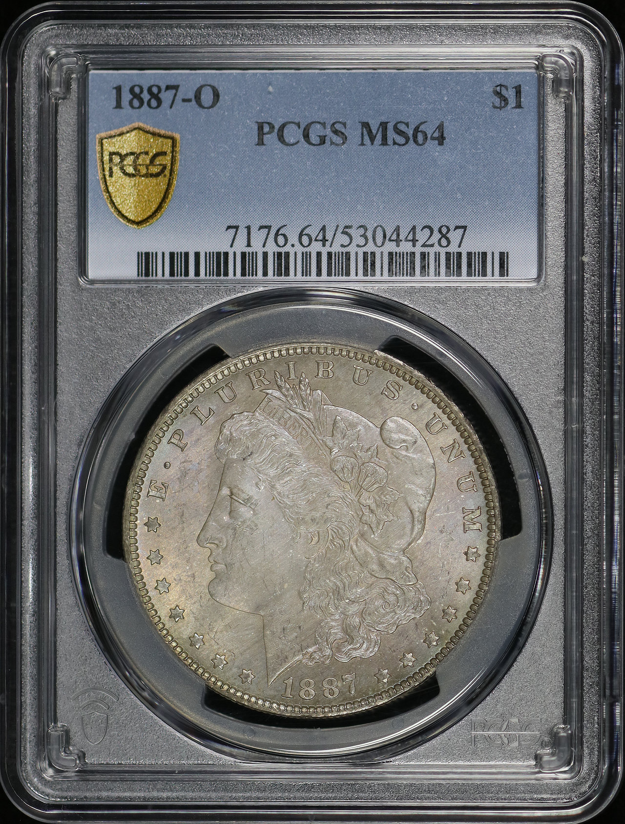 Obverse of this 1887-O Morgan Dollar PCGS MS-64
