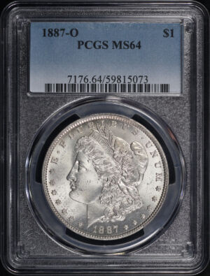 Obverse of this 1887-O Morgan Dollar PCGS MS-64