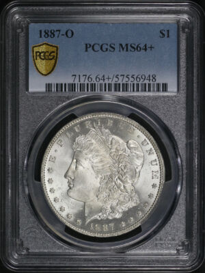 Obverse of this 1887-O Morgan Dollar PCGS MS-64+