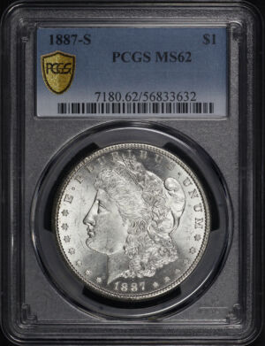 Obverse of this 1887-S Morgan Dollar PCGS MS-62