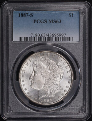 Obverse of this 1887-S Morgan Dollar PCGS MS-63