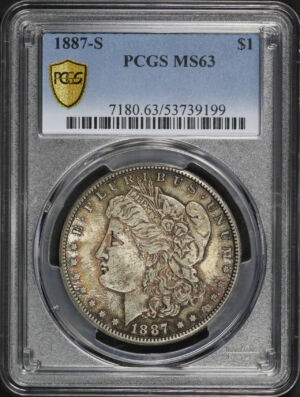 Obverse of this 1887-S Morgan Dollar PCGS MS-63