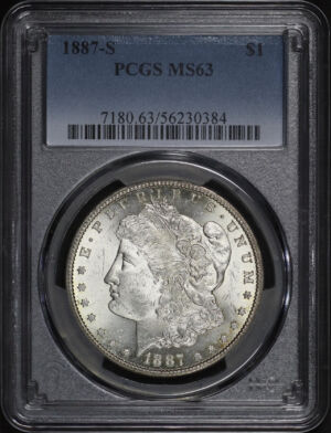 Obverse of this 1887-S Morgan Dollar PCGS MS-63