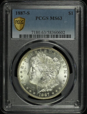 Obverse of this 1887-S Morgan Dollar PCGS MS-63