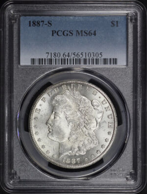 Obverse of this 1887-S Morgan Dollar PCGS MS-64