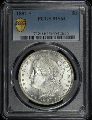 Obverse of this 1887-S Morgan Dollar PCGS MS-64