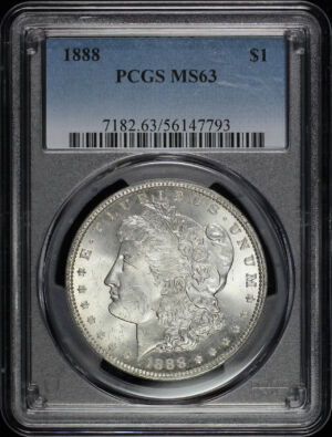 Obverse of this 1888 Morgan Dollar PCGS MS-63
