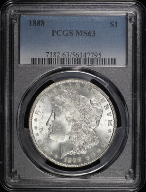 Obverse of this 1888 Morgan Dollar PCGS MS-63
