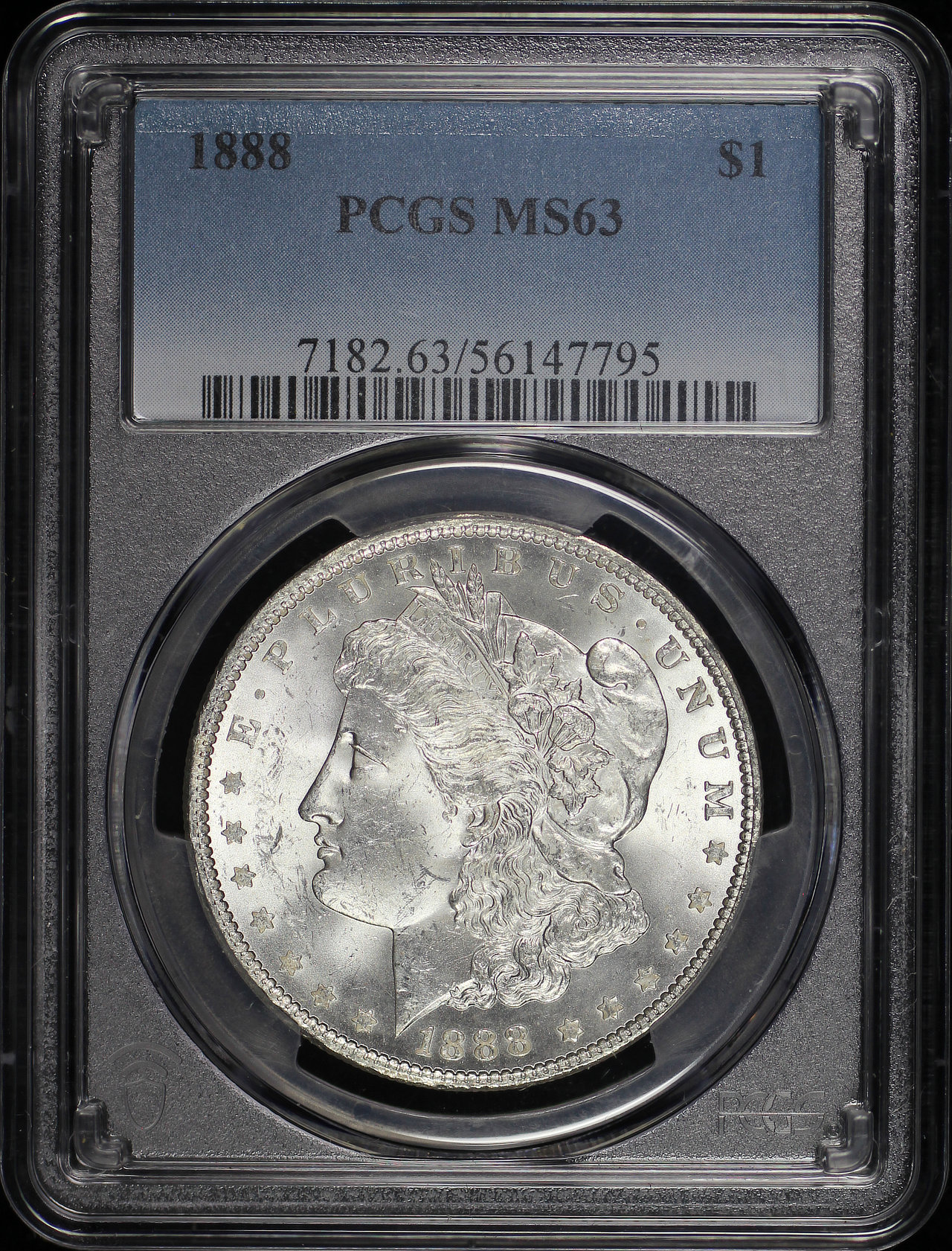 Obverse of this 1888 Morgan Dollar PCGS MS-63