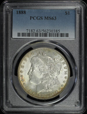 Obverse of this 1888 Morgan Dollar PCGS MS-63