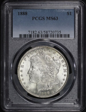 Obverse of this 1888 Morgan Dollar PCGS MS-63