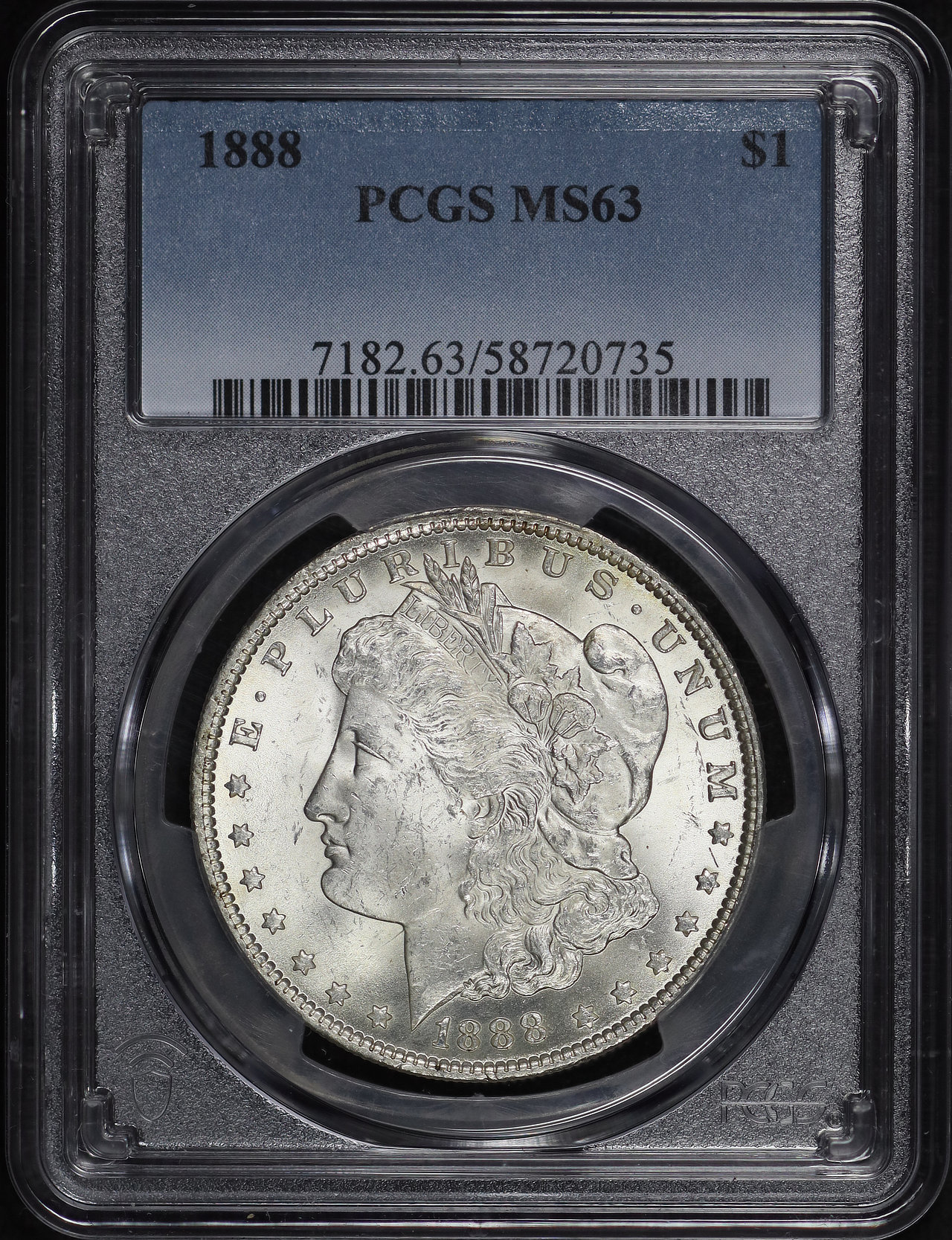 Obverse of this 1888 Morgan Dollar PCGS MS-63