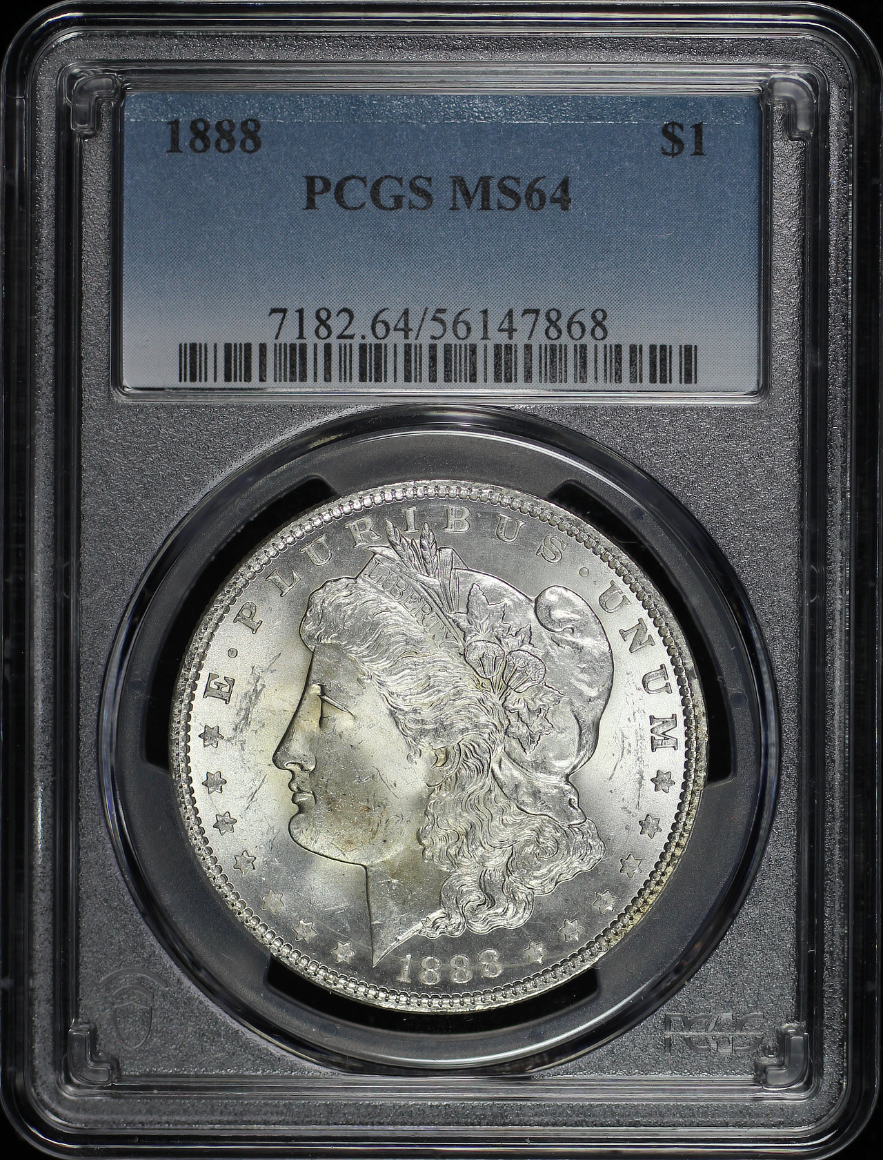 Obverse of this 1888 Morgan Dollar PCGS MS-64