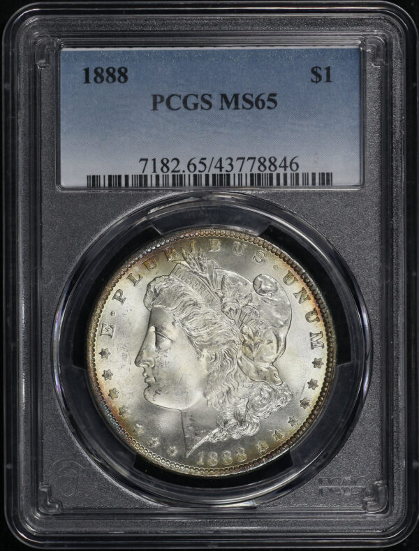 Obverse of this 1888 Morgan Dollar PCGS MS-65