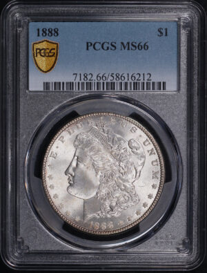 Obverse of this 1888 Morgan Dollar PCGS MS-66