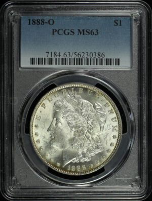 Obverse of this 1888-O Morgan Dollar PCGS MS-63