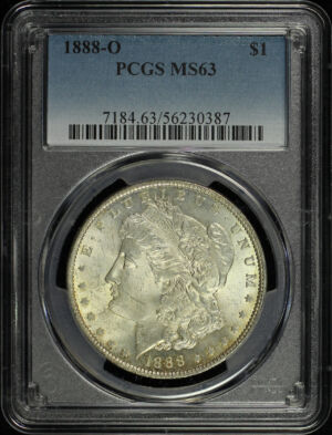 Obverse of this 1888-O Morgan Dollar PCGS MS-63