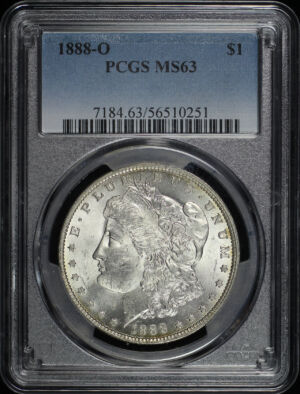Obverse of this 1888-O Morgan Dollar PCGS MS-63