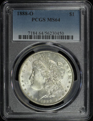 Obverse of this 1888-O Morgan Dollar PCGS MS-64