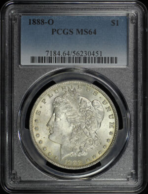Obverse of this 1888-O Morgan Dollar PCGS MS-64