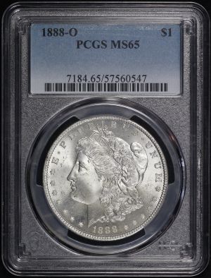 Obverse of this 1888-O Morgan Dollar PCGS MS-65