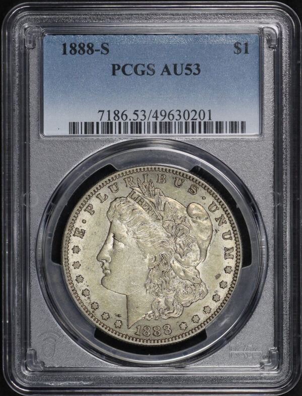 Obverse of this 1888-S Morgan Dollar PCGS AU-53