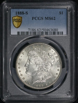 Obverse of this 1888-S Morgan Dollar PCGS MS-62