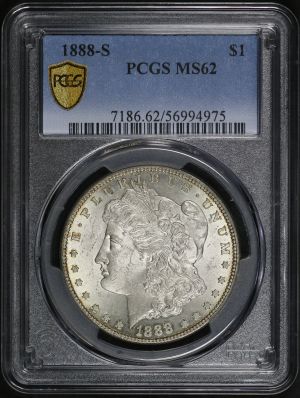 Obverse of this 1888-S Morgan Dollar PCGS MS-62