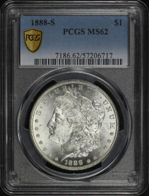 Obverse of this 1888-S Morgan Dollar PCGS MS-62