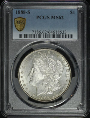 Obverse of this 1888-S Morgan Dollar PCGS MS-62