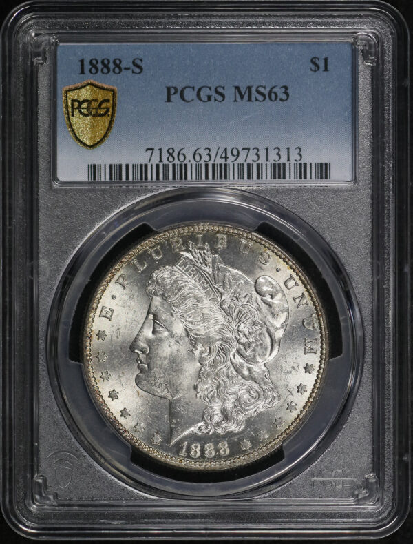 Obverse of this 1888-S Morgan Dollar PCGS MS-63