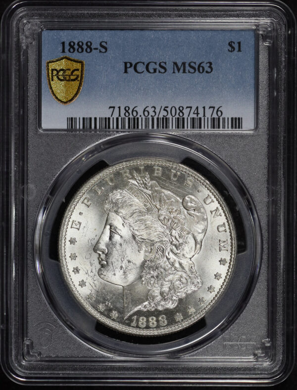Obverse of this 1888-S Morgan Dollar PCGS MS-63