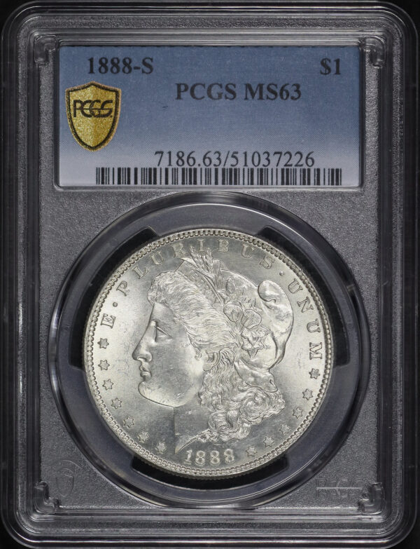 Obverse of this 1888-S Morgan Dollar PCGS MS-63
