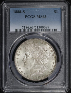 Obverse of this 1888-S Morgan Dollar PCGS MS-63