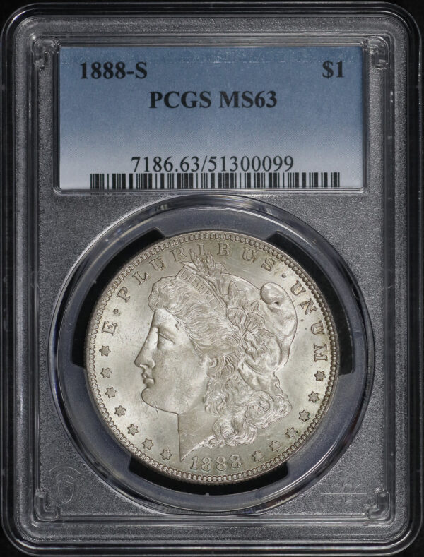 Obverse of this 1888-S Morgan Dollar PCGS MS-63