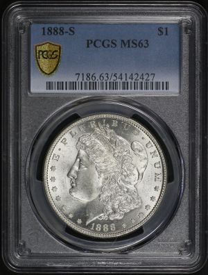 Obverse of this 1888-S Morgan Dollar PCGS MS-63