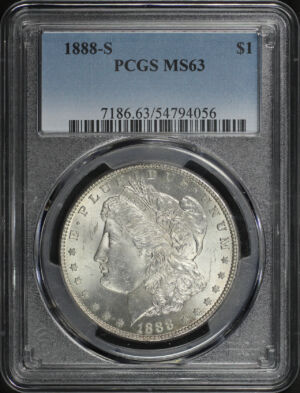 Obverse of this 1888-S Morgan Dollar PCGS MS-63