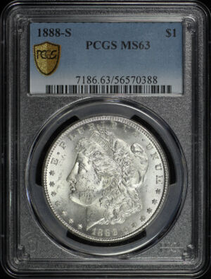 Obverse of this 1888-S Morgan Dollar PCGS MS-63