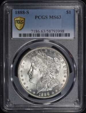 Obverse of this 1888-S Morgan Dollar PCGS MS-63