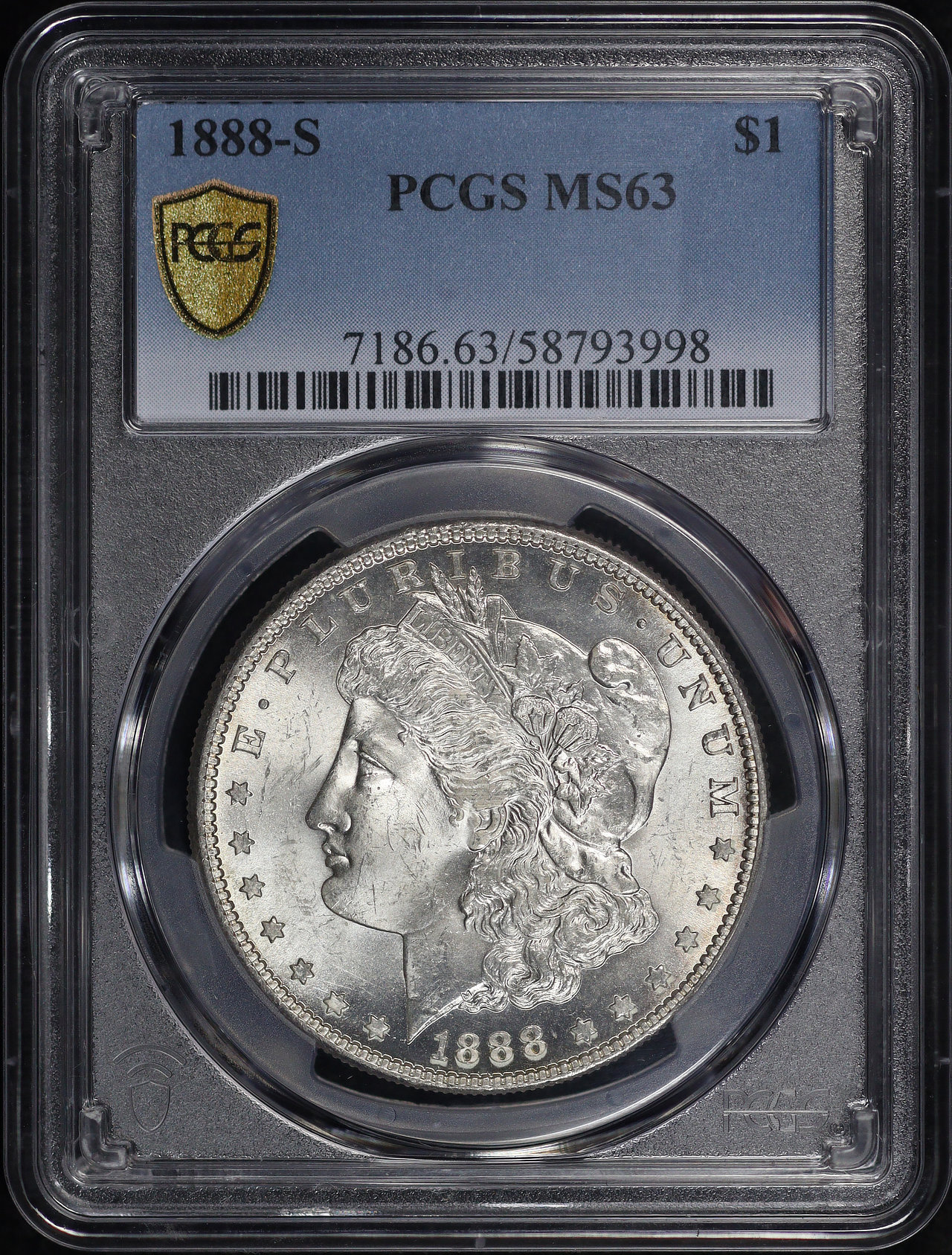 Obverse of this 1888-S Morgan Dollar PCGS MS-63