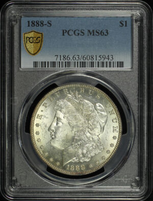 Obverse of this 1888-S Morgan Dollar PCGS MS-63