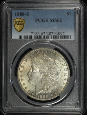 Obverse of this 1888-S Morgan Dollar PCGS MS-62