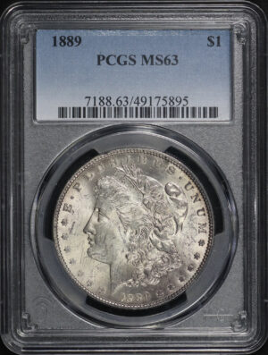 Obverse of this 1889 Morgan Dollar PCGS MS-63