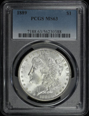 Obverse of this 1889 Morgan Dollar PCGS MS-63