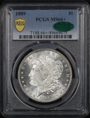 Obverse of this 1889 Morgan Dollar PCGS MS-66+ CAC