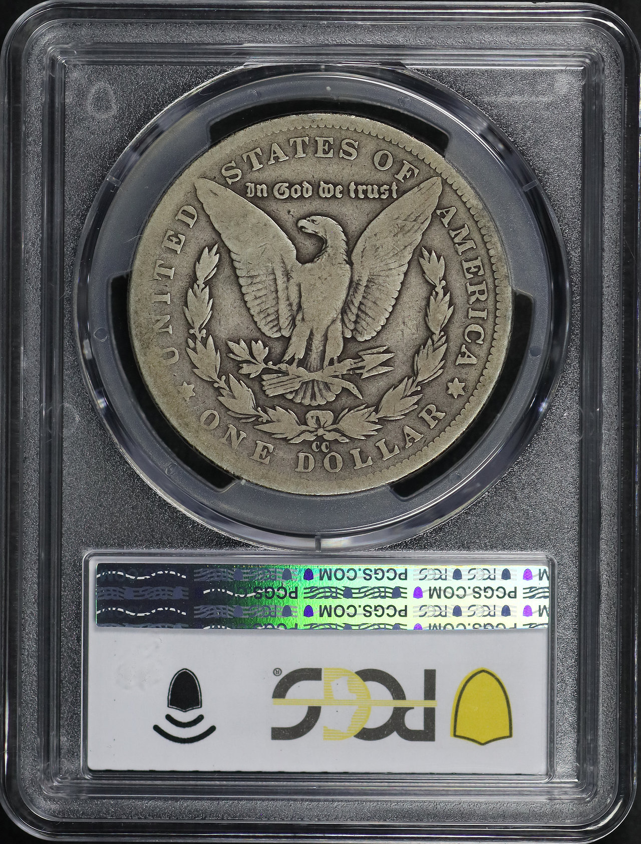 Reverse of this 1889-CC Morgan Dollar PCGS G-04